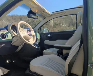 Verhuur Fiat 500 Cabrio. Economy, Comfort, Cabriolet Auto te huur in Georgië ✓ Borg van Zonder Borg ✓ Verzekeringsmogelijkheden TPL, SCDW, FDW, Passagiers, Diefstal.