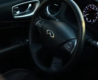 Vooraanzicht van een huurauto Infiniti QX60 in Dubai, Verenigde Arabische Emiraten ✓ Auto #12953. ✓ Transmissie Automatisch TM ✓ 0 beoordelingen.