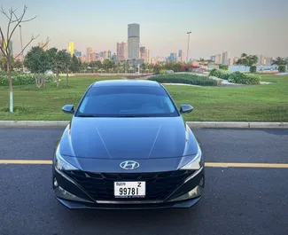 Vooraanzicht van een huurauto Hyundai Elantra in Dubai, Verenigde Arabische Emiraten ✓ Auto #13101. ✓ Transmissie Automatisch TM ✓ 0 beoordelingen.