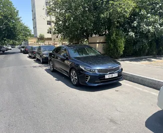 Vooraanzicht van een huurauto Kia Optima in Bakoe, Azerbeidzjan ✓ Auto #12939. ✓ Transmissie Automatisch TM ✓ 0 beoordelingen.