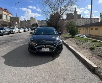 Vooraanzicht van een huurauto Hyundai Elantra in Bakoe, Azerbeidzjan ✓ Auto #12925. ✓ Transmissie Automatisch TM ✓ 0 beoordelingen.