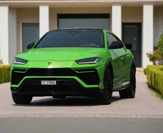 Vooraanzicht van een huurauto Lamborghini Urus in Dubai, Verenigde Arabische Emiraten ✓ Auto #13298. ✓ Transmissie Automatisch TM ✓ 0 beoordelingen.