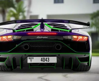 Benzine motor van 6,0L van Lamborghini Aventador-SVJ 2020 te huur in Dubai.