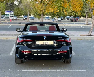 Verhuur BMW 420i Cabrio. Comfort, Premium, Cabriolet Auto te huur in de VAE ✓ Borg van Borg van 2500 AED ✓ Verzekeringsmogelijkheden TPL.