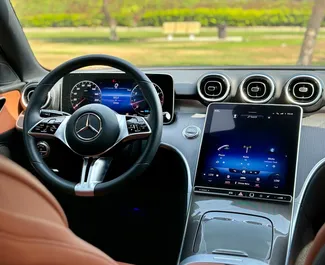 Autohuur Mercedes-Benz C300 Coupe 2022 in in de VAE, met Benzine brandstof en 255 pk ➤ Vanaf 425 AED per dag.