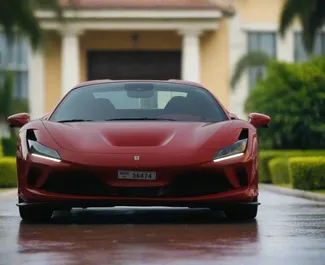 Vooraanzicht van een huurauto Ferrari F8 Spider in Dubai, Verenigde Arabische Emiraten ✓ Auto #13368. ✓ Transmissie Automatisch TM ✓ 0 beoordelingen.