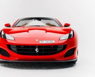 Vooraanzicht van een huurauto Ferrari Portofino in Dubai, Verenigde Arabische Emiraten ✓ Auto #13585. ✓ Transmissie Automatisch TM ✓ 0 beoordelingen.