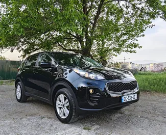 Vooraanzicht van een huurauto Kia Sportage in Tbilisi, Georgië ✓ Auto #14156. ✓ Transmissie Automatisch TM ✓ 0 beoordelingen.