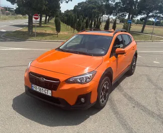 Vooraanzicht van een huurauto Subaru Crosstrek in Tbilisi, Georgië ✓ Auto #14440. ✓ Transmissie Automatisch TM ✓ 0 beoordelingen.