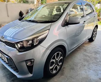 Vooraanzicht van een huurauto Kia Picanto in Mauritius, Mauritius ✓ Auto #14587. ✓ Transmissie Automatisch TM ✓ 0 beoordelingen.