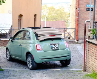 Verhuur Fiat 500 Cabrio. Economy, Comfort, Cabriolet Auto te huur in Georgië ✓ Borg van Zonder Borg ✓ Verzekeringsmogelijkheden TPL, CDW, SCDW, FDW, Passagiers, Diefstal.