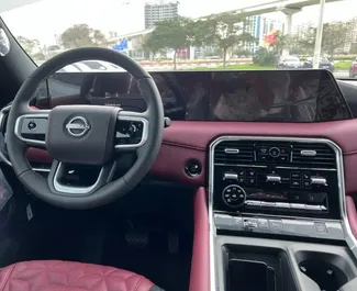 Vooraanzicht van een huurauto Nissan Patrol in Dubai, Verenigde Arabische Emiraten ✓ Auto #5994. ✓ Transmissie Automatisch TM ✓ 0 beoordelingen.