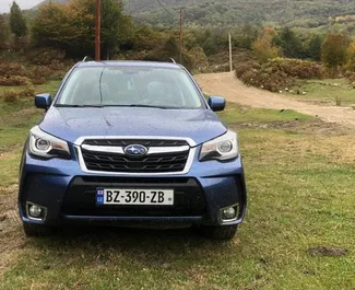 Vooraanzicht van een huurauto Subaru Forester Limited in Tbilisi, Georgië ✓ Auto #14633. ✓ Transmissie Automatisch TM ✓ 0 beoordelingen.