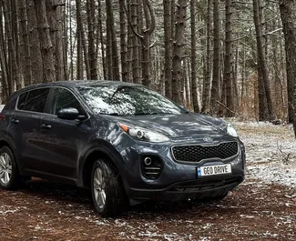 Vooraanzicht van een huurauto Kia Sportage in Tbilisi, Georgië ✓ Auto #14613. ✓ Transmissie Automatisch TM ✓ 0 beoordelingen.