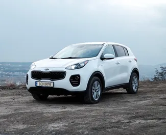 Vooraanzicht van een huurauto Kia Sportage in Tbilisi, Georgië ✓ Auto #14624. ✓ Transmissie Automatisch TM ✓ 0 beoordelingen.