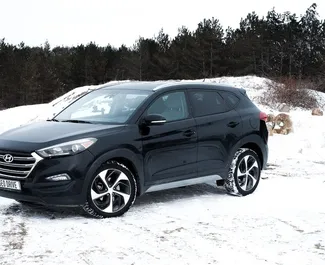 Vooraanzicht van een huurauto Hyundai Tucson in Tbilisi, Georgië ✓ Auto #14625. ✓ Transmissie Automatisch TM ✓ 0 beoordelingen.