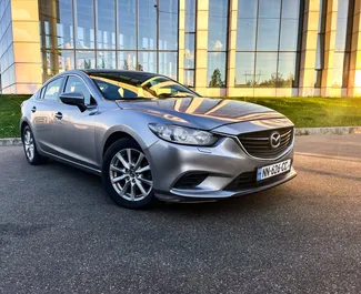 Vooraanzicht van een huurauto Mazda 6 in Tbilisi, Georgië ✓ Auto #13251. ✓ Transmissie Automatisch TM ✓ 0 beoordelingen.