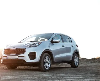 Vooraanzicht van een huurauto Kia Sportage in Tbilisi, Georgië ✓ Auto #14614. ✓ Transmissie Automatisch TM ✓ 0 beoordelingen.