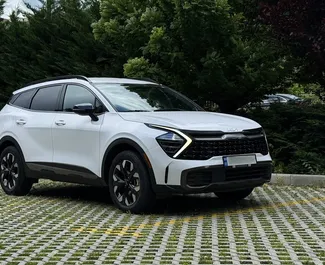 Vooraanzicht van een huurauto Kia Sportage in Tbilisi, Georgië ✓ Auto #14651. ✓ Transmissie Automatisch TM ✓ 0 beoordelingen.