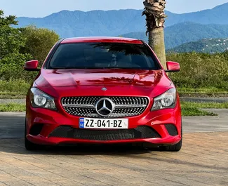 Vooraanzicht van een huurauto Mercedes-Benz CLA-Class in Tbilisi, Georgië ✓ Auto #14648. ✓ Transmissie Automatisch TM ✓ 0 beoordelingen.
