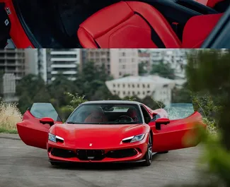 Interieur van Ferrari 296 GTB te huur in Georgië. Een geweldige auto met 2 zitplaatsen en een Automatisch transmissie.