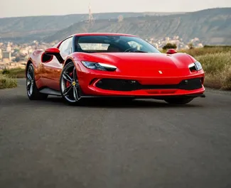Vooraanzicht van een huurauto Ferrari 296 GTB in Tbilisi, Georgië ✓ Auto #14935. ✓ Transmissie Automatisch TM ✓ 0 beoordelingen.