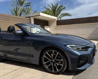 Vooraanzicht van een huurauto BMW 420d Cabrio in Alicante, Spanje ✓ Auto #14988. ✓ Transmissie Automatisch TM ✓ 0 beoordelingen.