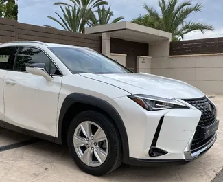 Vooraanzicht van een huurauto Lexus UX in Alicante, Spanje ✓ Auto #14989. ✓ Transmissie Automatisch TM ✓ 0 beoordelingen.