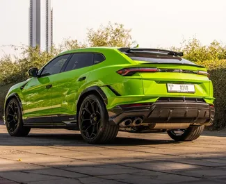 Vooraanzicht van een huurauto Lamborghini Urus in Dubai, Verenigde Arabische Emiraten ✓ Auto #6150. ✓ Transmissie Automatisch TM ✓ 0 beoordelingen.