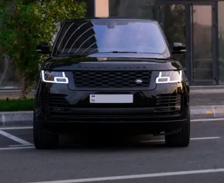 Vooraanzicht van een huurauto Land Rover Range Rover in Bakoe, Azerbeidzjan ✓ Auto #12189. ✓ Transmissie Automatisch TM ✓ 0 beoordelingen.