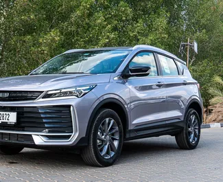 Vooraanzicht van een huurauto Geely Coolray in Dubai, Verenigde Arabische Emiraten ✓ Auto #15381. ✓ Transmissie Automatisch TM ✓ 0 beoordelingen.