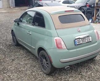 Verhuur Fiat 500 Cabrio. Economy, Comfort, Cabriolet Auto te huur in Georgië ✓ Borg van Borg van 100 GEL ✓ Verzekeringsmogelijkheden TPL.