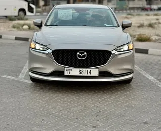 Vooraanzicht van een huurauto Mazda 6 in Dubai, Verenigde Arabische Emiraten ✓ Auto #7683. ✓ Transmissie Automatisch TM ✓ 0 beoordelingen.