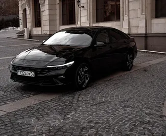 Vooraanzicht van een huurauto Hyundai Elantra in Almaty, Kazachstan ✓ Auto #15529. ✓ Transmissie Automatisch TM ✓ 0 beoordelingen.