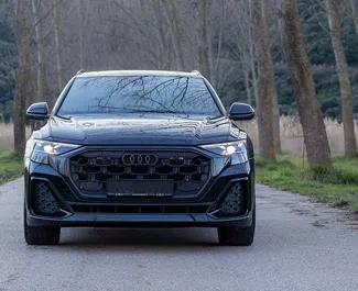 Vooraanzicht van een huurauto Audi SQ8 in Becici, Montenegro ✓ Auto #15904. ✓ Transmissie Automatisch TM ✓ 0 beoordelingen.