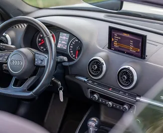 Interieur van Audi A3 Cabrio te huur in Montenegro. Een geweldige auto met 5 zitplaatsen en een Automatisch transmissie.