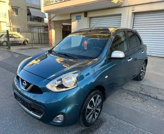 Vooraanzicht van een huurauto Nissan Micra in Thessaloniki, Griekenland ✓ Auto #15750. ✓ Transmissie Handmatig TM ✓ 0 beoordelingen.