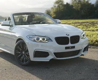 Verhuur BMW 218i Cabrio. Comfort, Premium, Cabriolet Auto te huur in Montenegro ✓ Borg van Borg van 500 EUR ✓ Verzekeringsmogelijkheden TPL, CDW, SCDW, Buitenland.