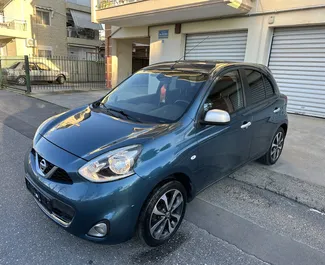 Vooraanzicht van een huurauto Nissan Micra in Thessaloniki, Griekenland ✓ Auto #15738. ✓ Transmissie Handmatig TM ✓ 0 beoordelingen.