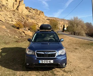 Vooraanzicht van een huurauto Subaru Forester Limited in Tbilisi, Georgië ✓ Auto #15743. ✓ Transmissie Automatisch TM ✓ 0 beoordelingen.