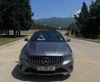 Vooraanzicht van een huurauto Mercedes-Benz CLA250 in Tbilisi, Georgië ✓ Auto #15820. ✓ Transmissie Automatisch TM ✓ 0 beoordelingen.