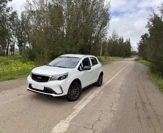 Vooraanzicht van een huurauto Geely GX3 pro op de luchthaven van Casablanca, Marokko ✓ Auto #15710. ✓ Transmissie Automatisch TM ✓ 1 beoordelingen.