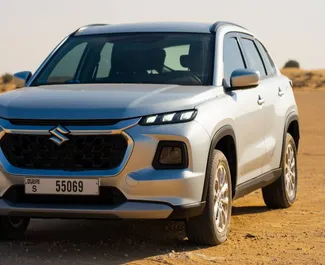 Vooraanzicht van een huurauto Suzuki Grand Vitara in Dubai, Verenigde Arabische Emiraten ✓ Auto #15998. ✓ Transmissie Automatisch TM ✓ 0 beoordelingen.