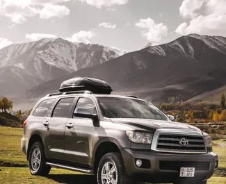 Verhuur Toyota Sequoia Ii. Premium, SUV Auto te huur in Kirgizië ✓ Borg van Borg van 500 USD ✓ Verzekeringsmogelijkheden TPL, CDW.