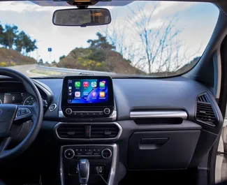 Vooraanzicht van een huurauto Ford Eco Sport in Tbilisi, Georgië ✓ Auto #16281. ✓ Transmissie Automatisch TM ✓ 0 beoordelingen.