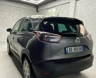 Opel Crossland 2021 beschikbaar voor verhuur op de luchthaven van Tirana, met een kilometerlimiet van onbeperkt.